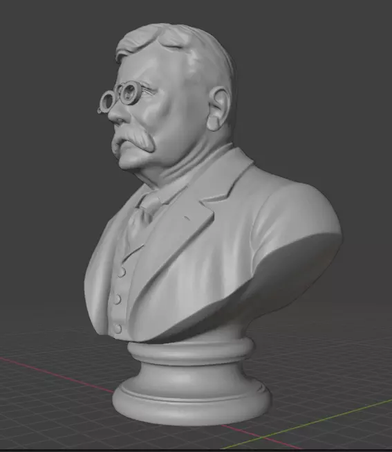 Theodore Roosevelt 3D print model_9