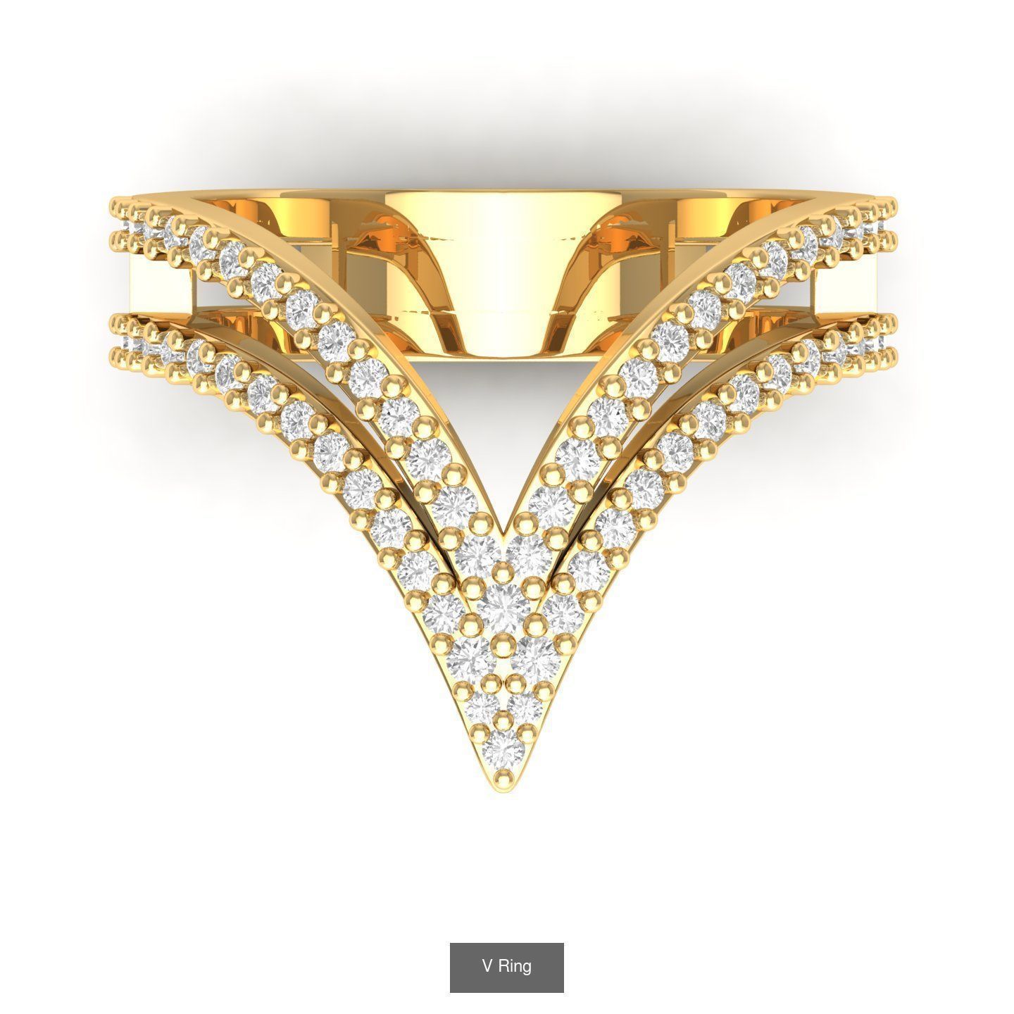 Wedding Engagement Ring BridalSet 3D Model Collection_12