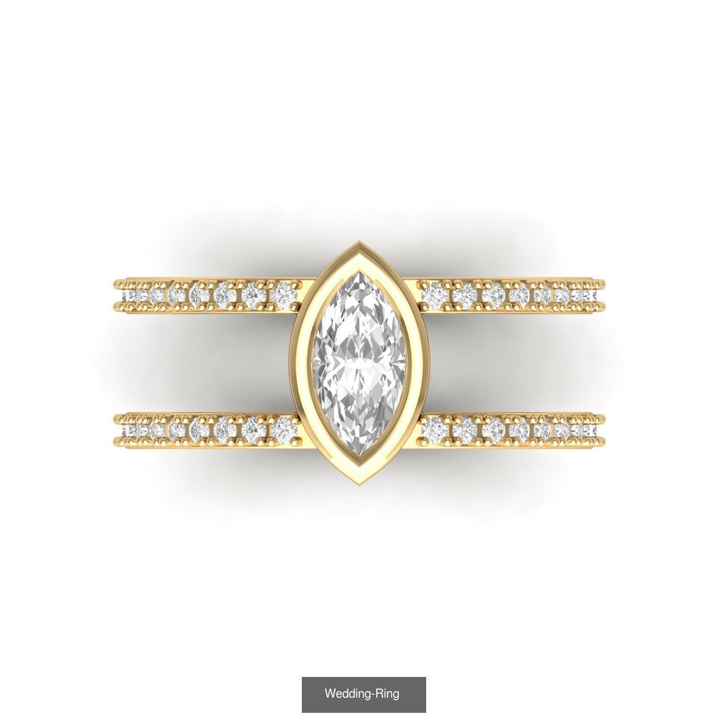 Wedding Engagement Ring BridalSet 3D Model Collection_18