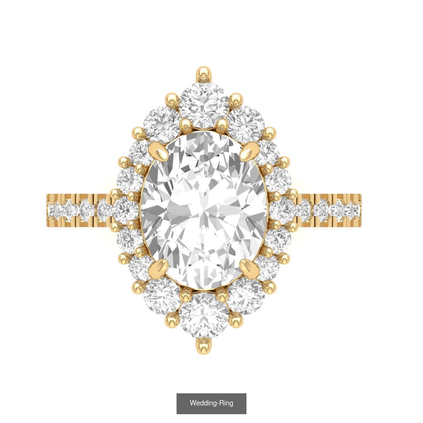 Wedding Engagement Ring BridalSet 3D Model Collection_30
