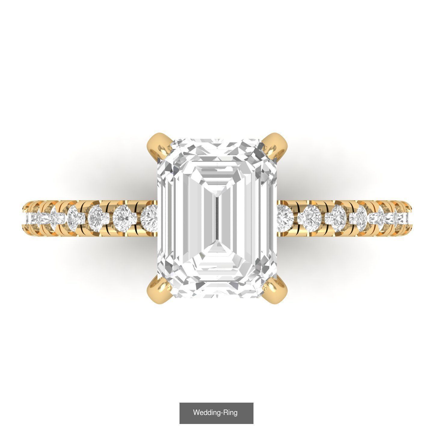 Wedding Engagement Ring BridalSet 3D Model Collection_56