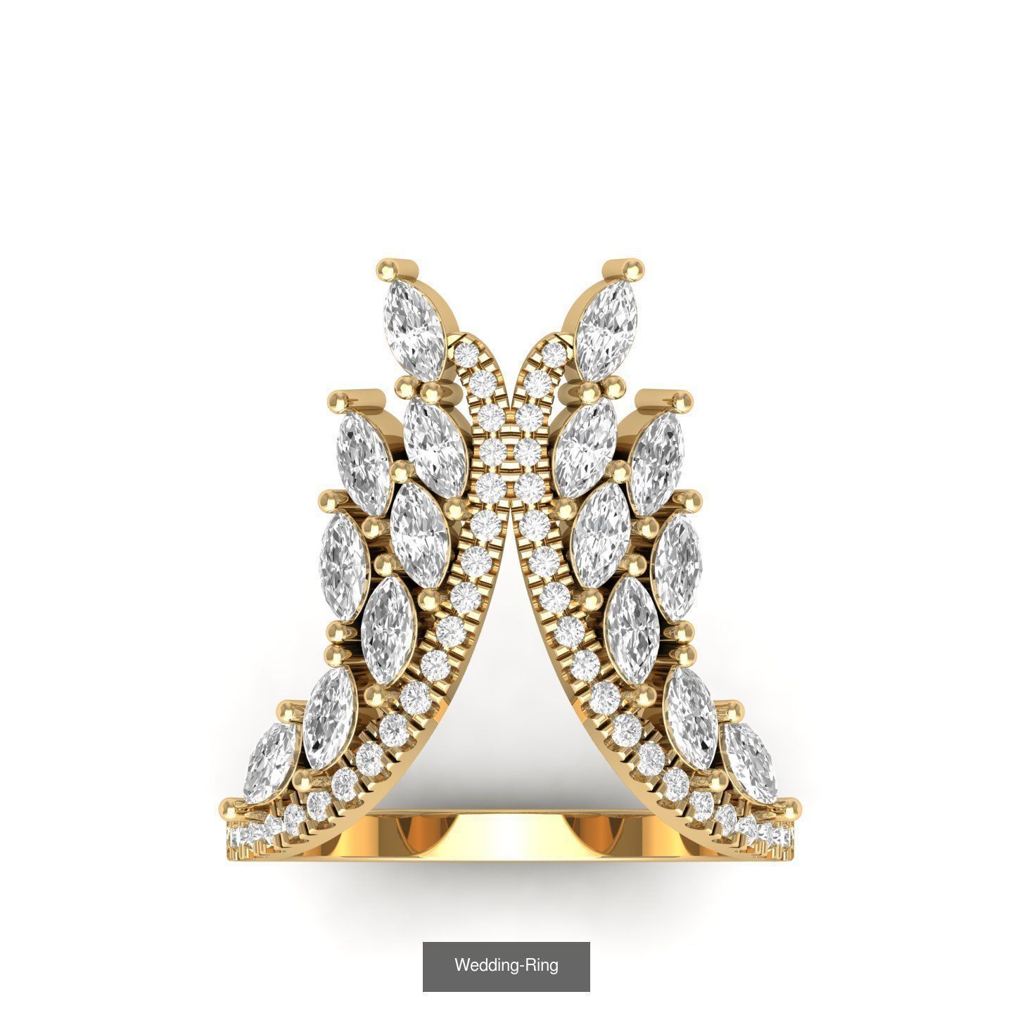 Wedding Engagement Ring BridalSet 3D Model Collection_47