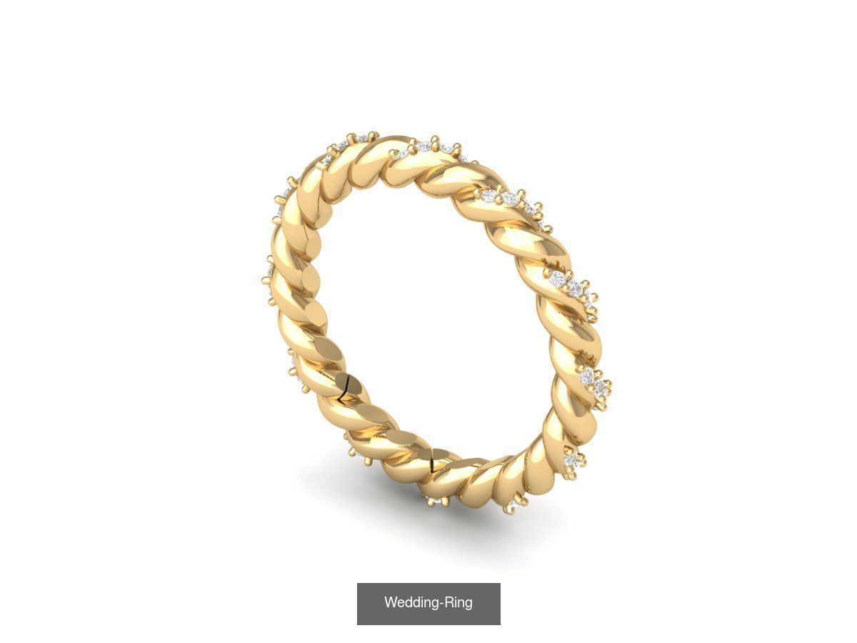 Wedding Engagement Ring BridalSet 3D Model Collection_42