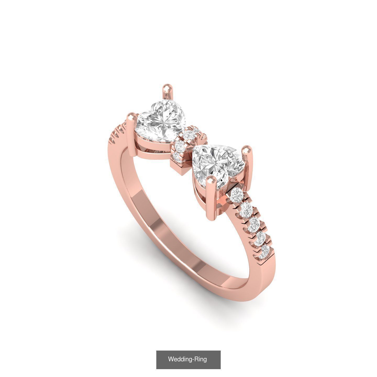 Wedding Engagement Ring BridalSet 3D Model Collection_20