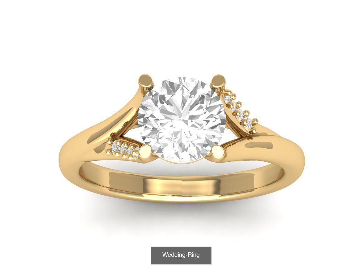 Wedding Engagement Ring BridalSet 3D Model Collection_35