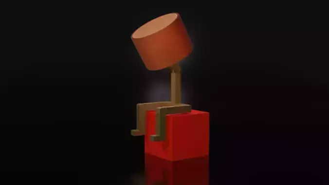 Animated sad man lamp