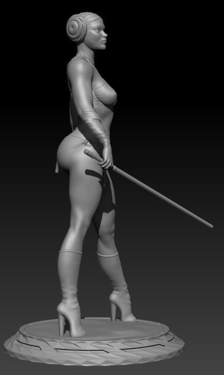 Princess Leia Fan Art 3D print model_3