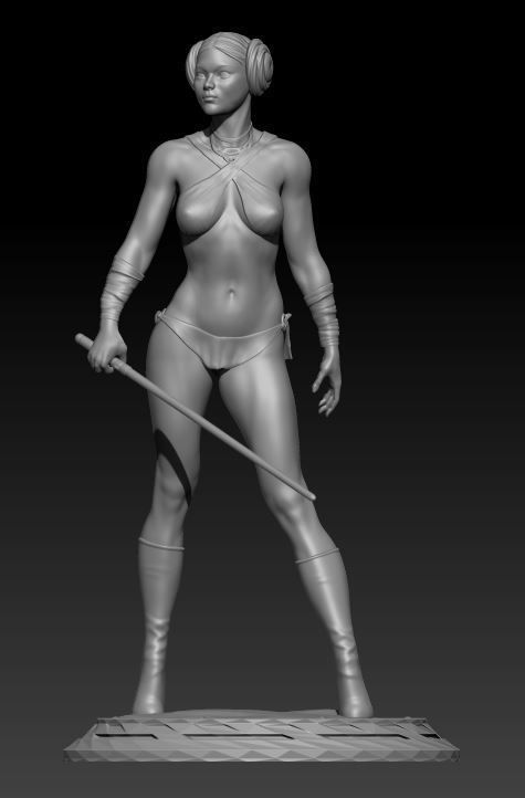 Princess Leia Fan Art 3D print model_5