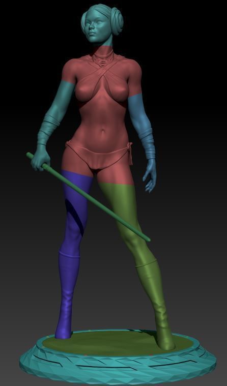 Princess Leia Fan Art 3D print model_6