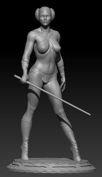 Princess Leia Fan Art 3D print model_4