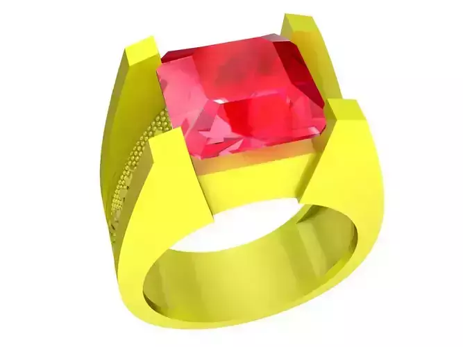 simple buddha diamond men ring 4463