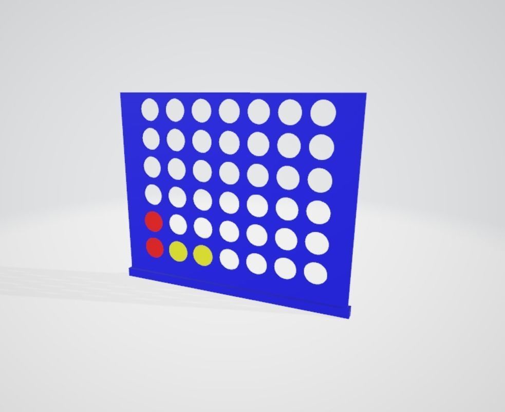 Connect 4 Game Low-poly 3D model_2