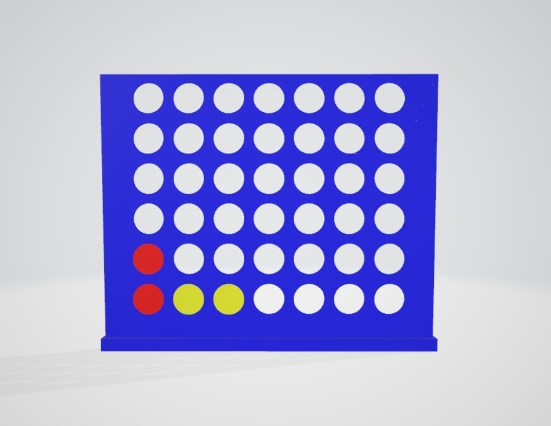 Connect 4 Game Low-poly 3D model_1