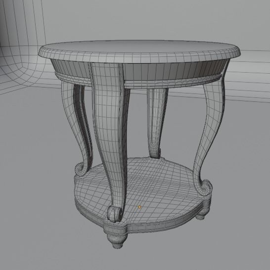 Table Vintage Free 3D model_2
