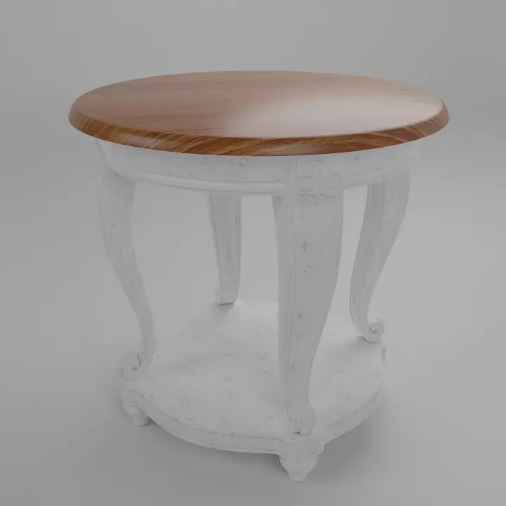 Table Vintage Free 3D model_0