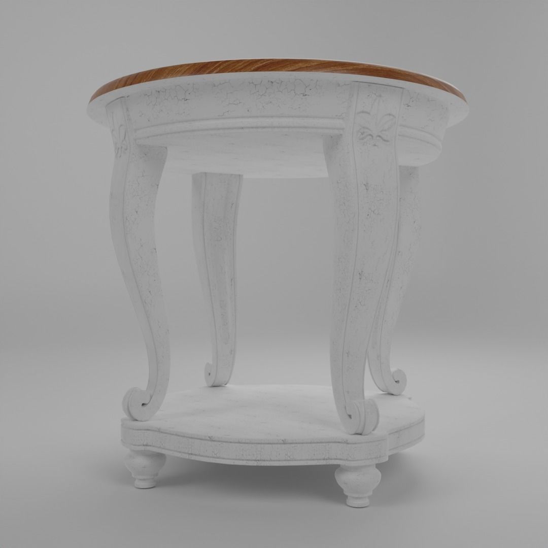 Table Vintage Free 3D model_1