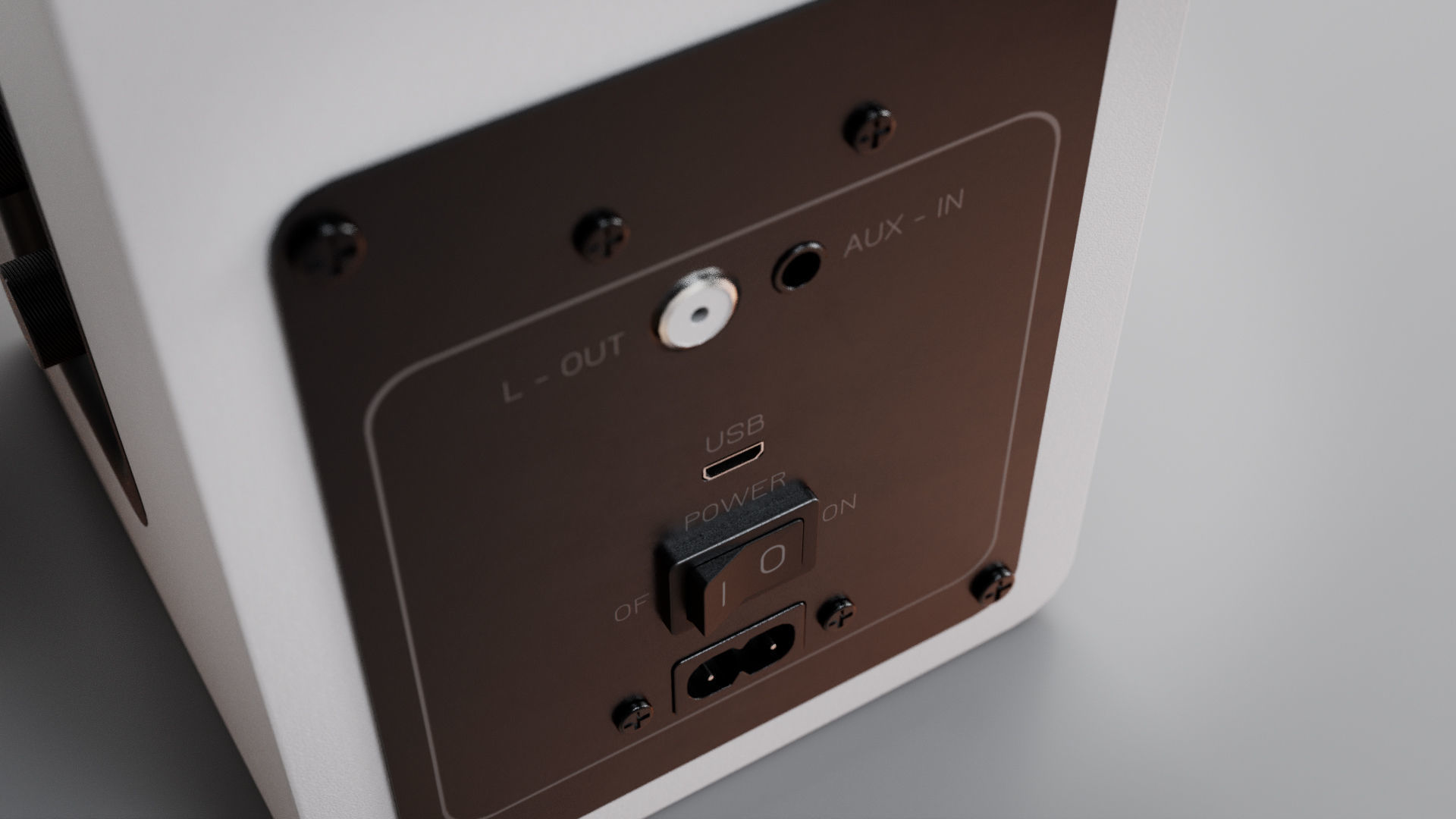 Speakers set pair of 3D model_6