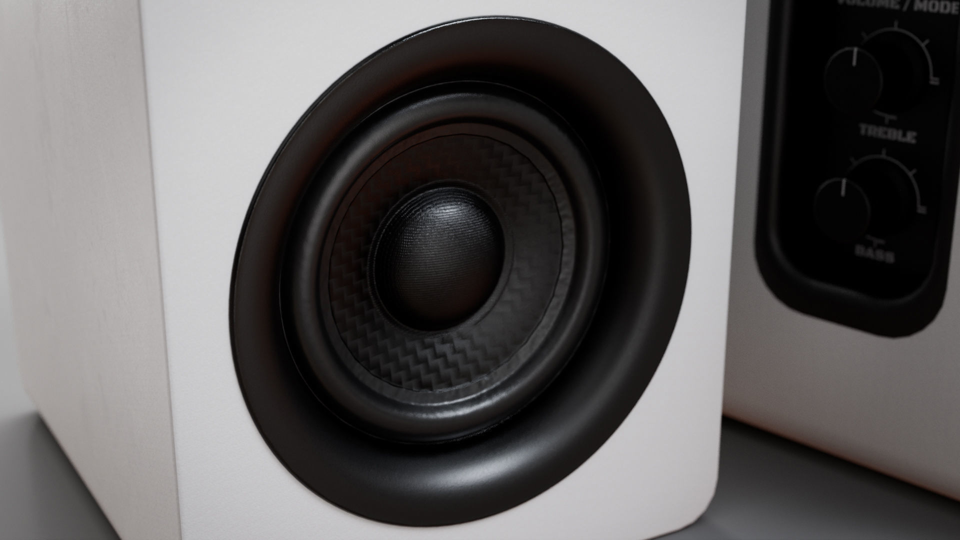 Speakers set pair of 3D model_13