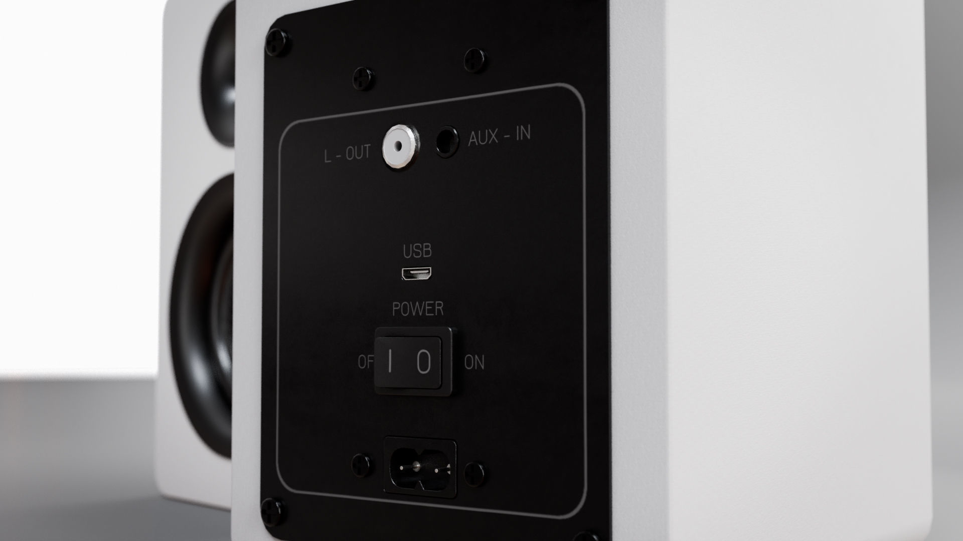 Speakers set pair of 3D model_5