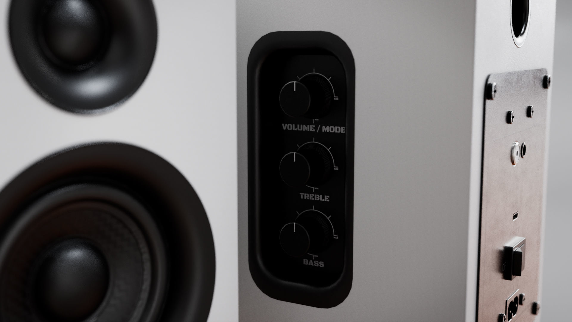 Speakers set pair of 3D model_4