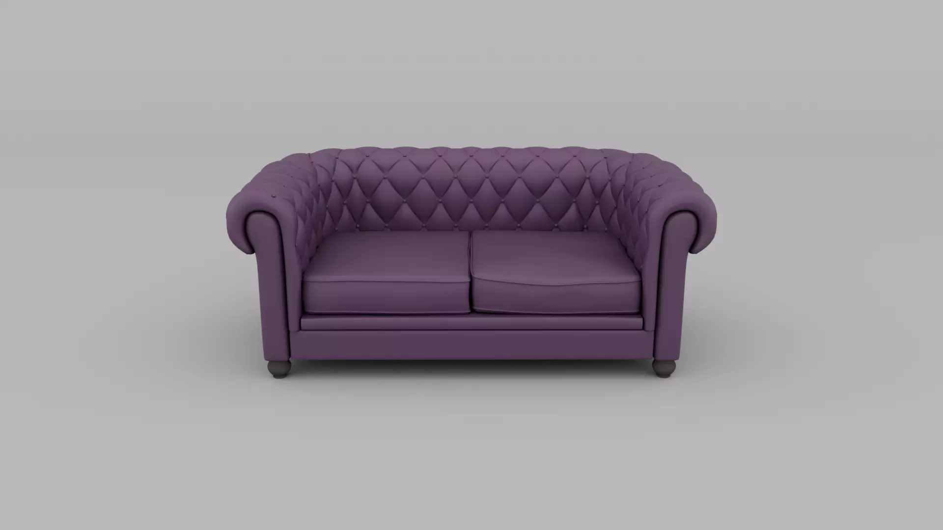 Chesterfield Sofa Low-poly 3D model_0