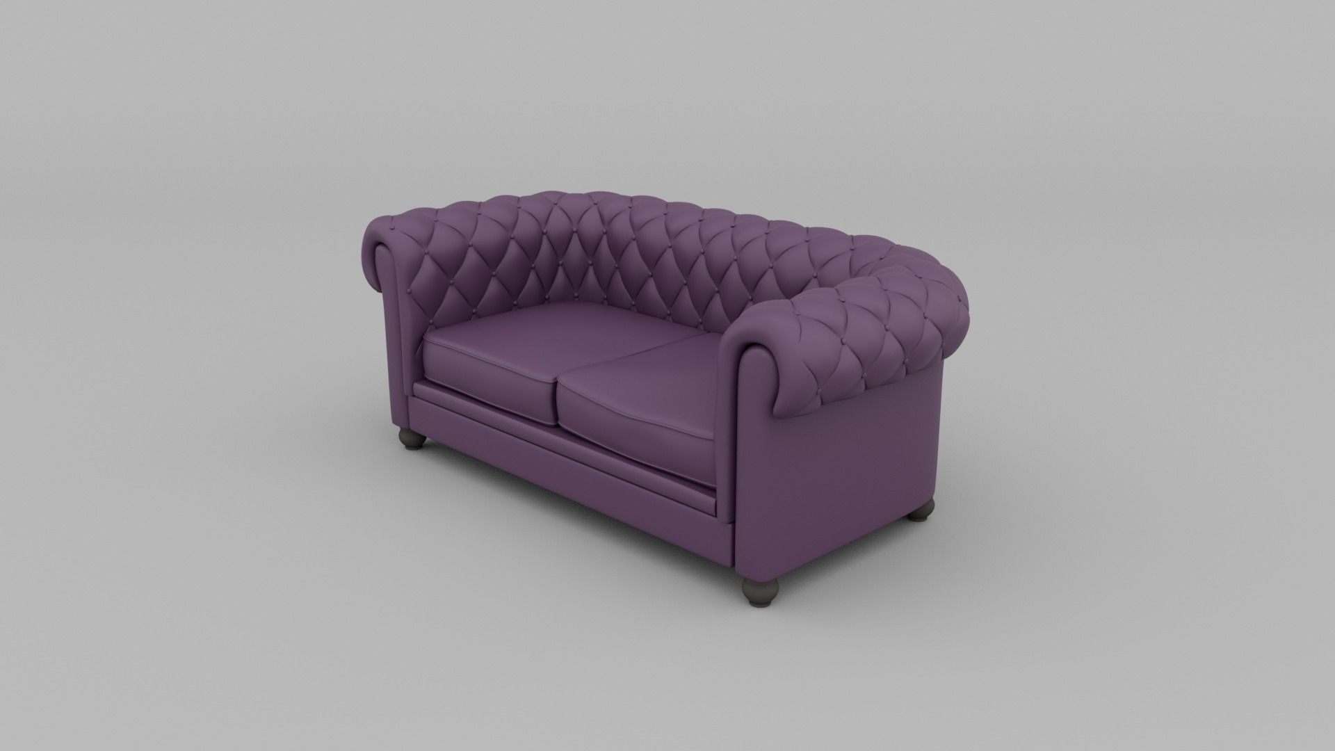 Chesterfield Sofa Low-poly 3D model_1
