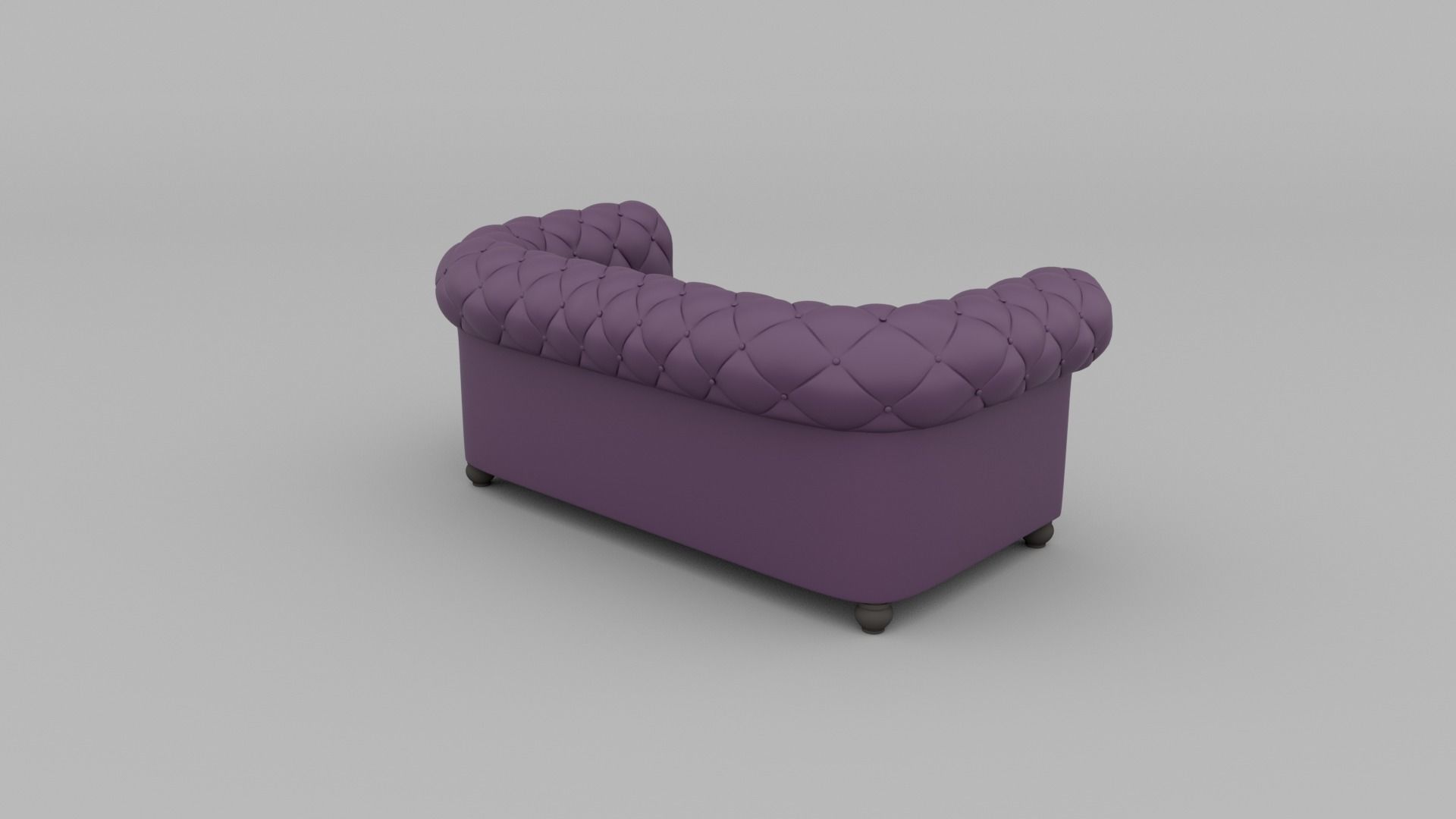 Chesterfield Sofa Low-poly 3D model_2