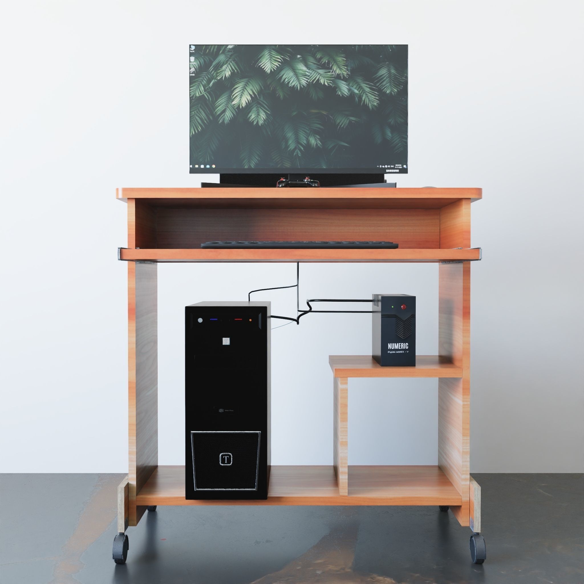 PC Setup With Textures Photorealistic 3D model_1