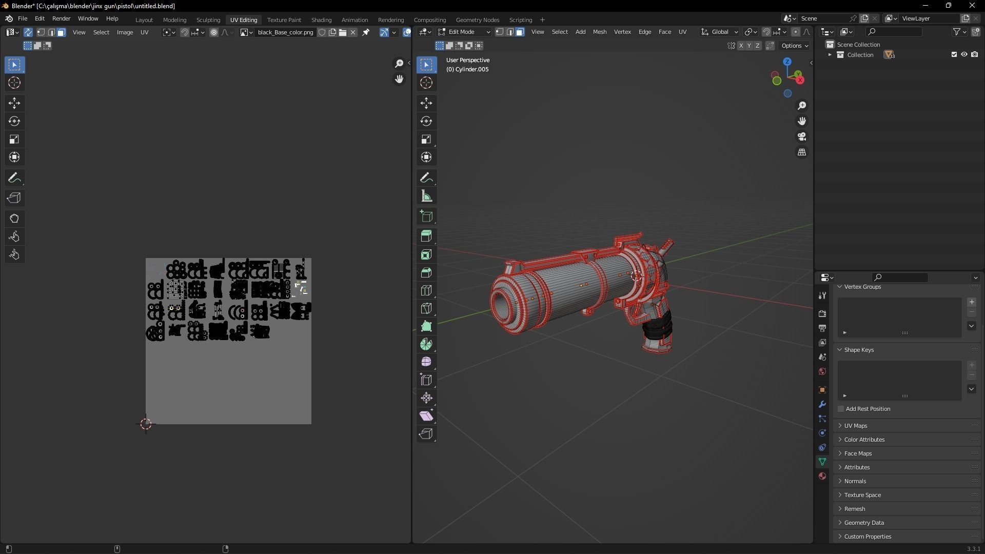 Arcane Jinx Pistol 3D model_6