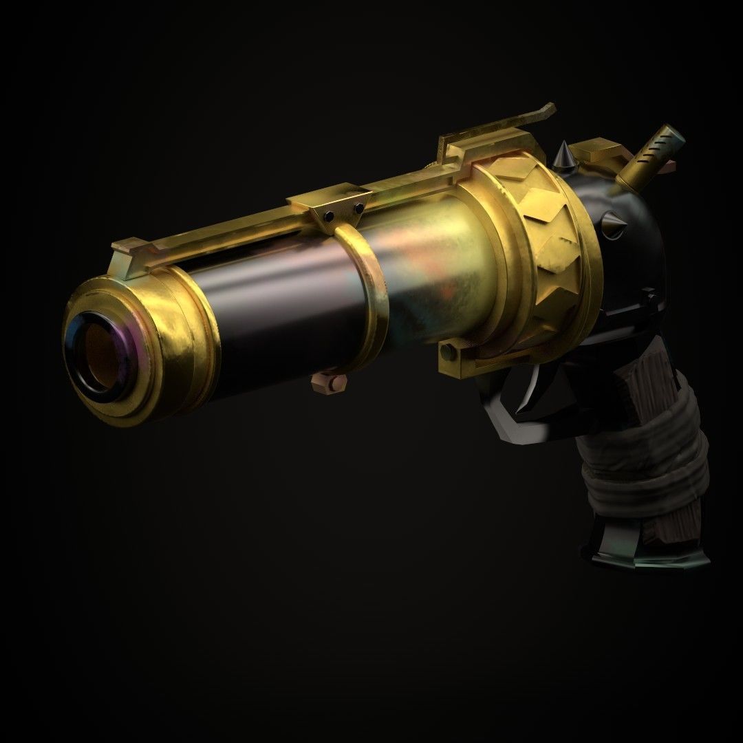Arcane Jinx Pistol 3D model_4