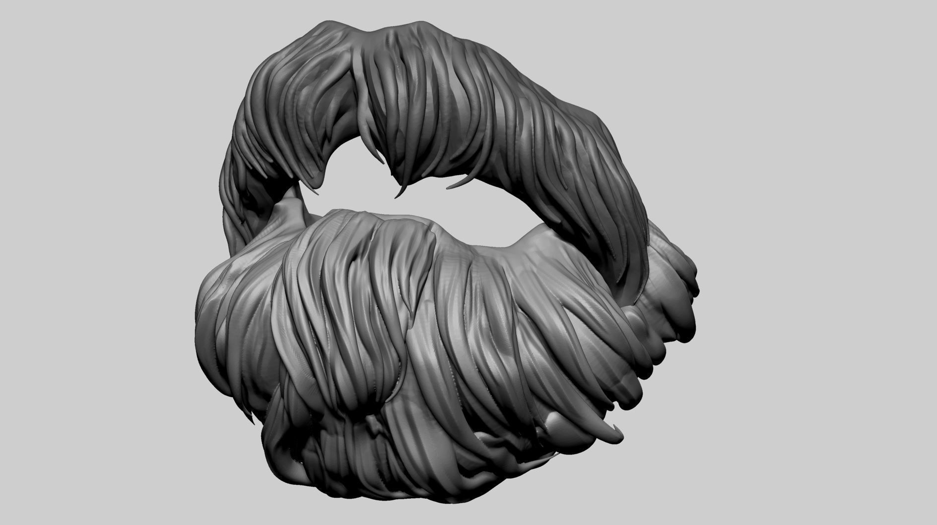 Mustache and Goatee 3D model_2