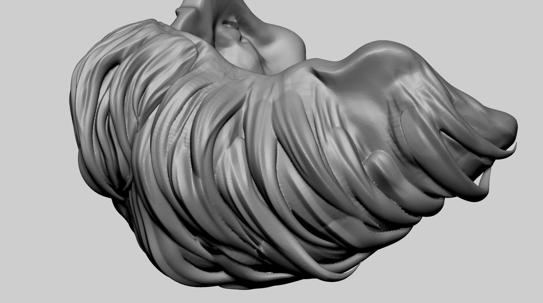 Mustache and Goatee 3D model_6