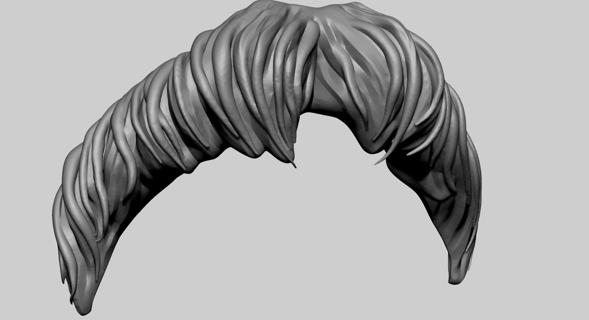 Mustache and Goatee 3D model_7