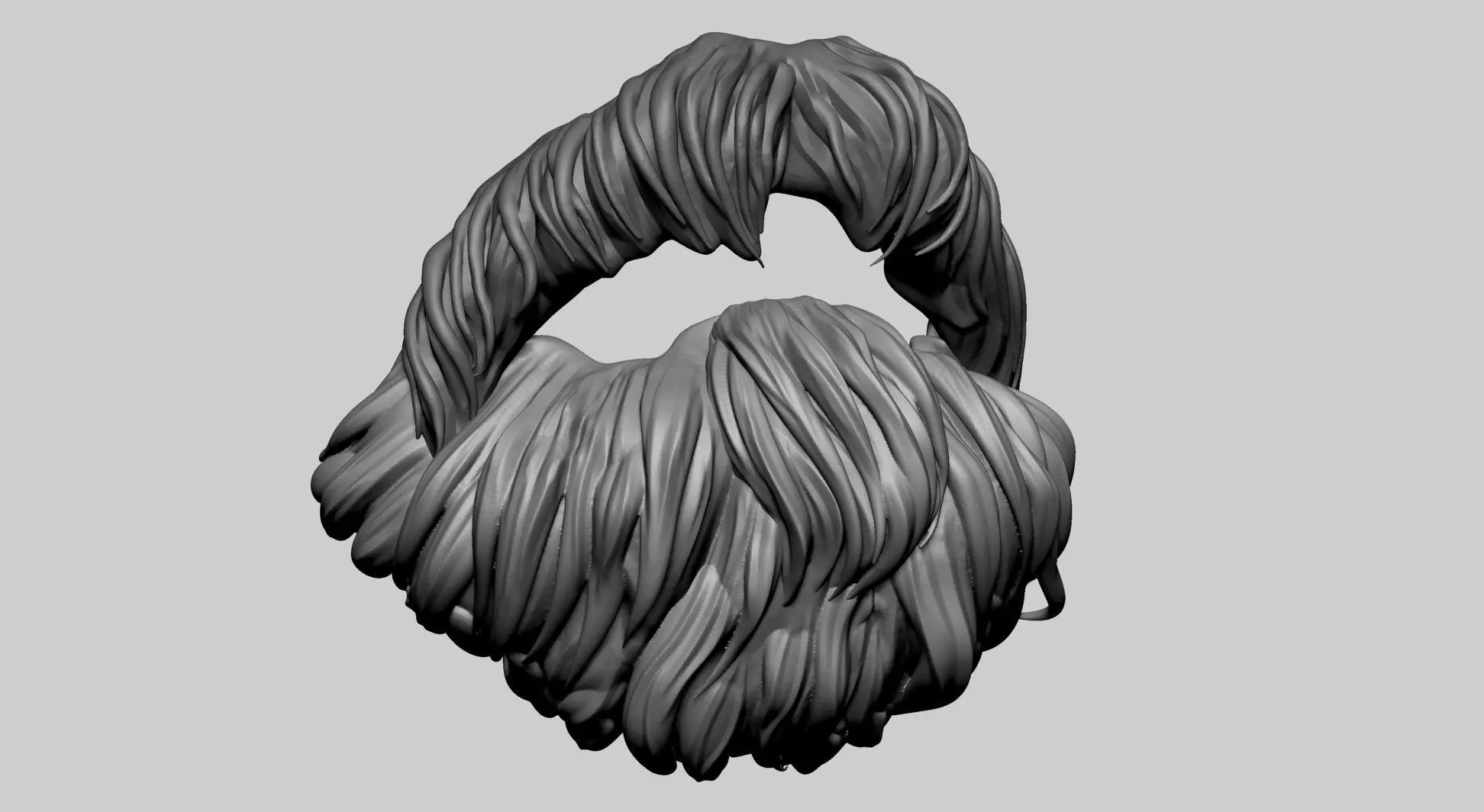 Mustache and Goatee 3D model_0