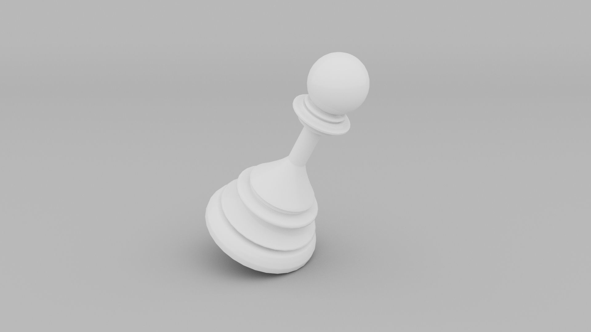 Chess Pawn Low-poly 3D model_3