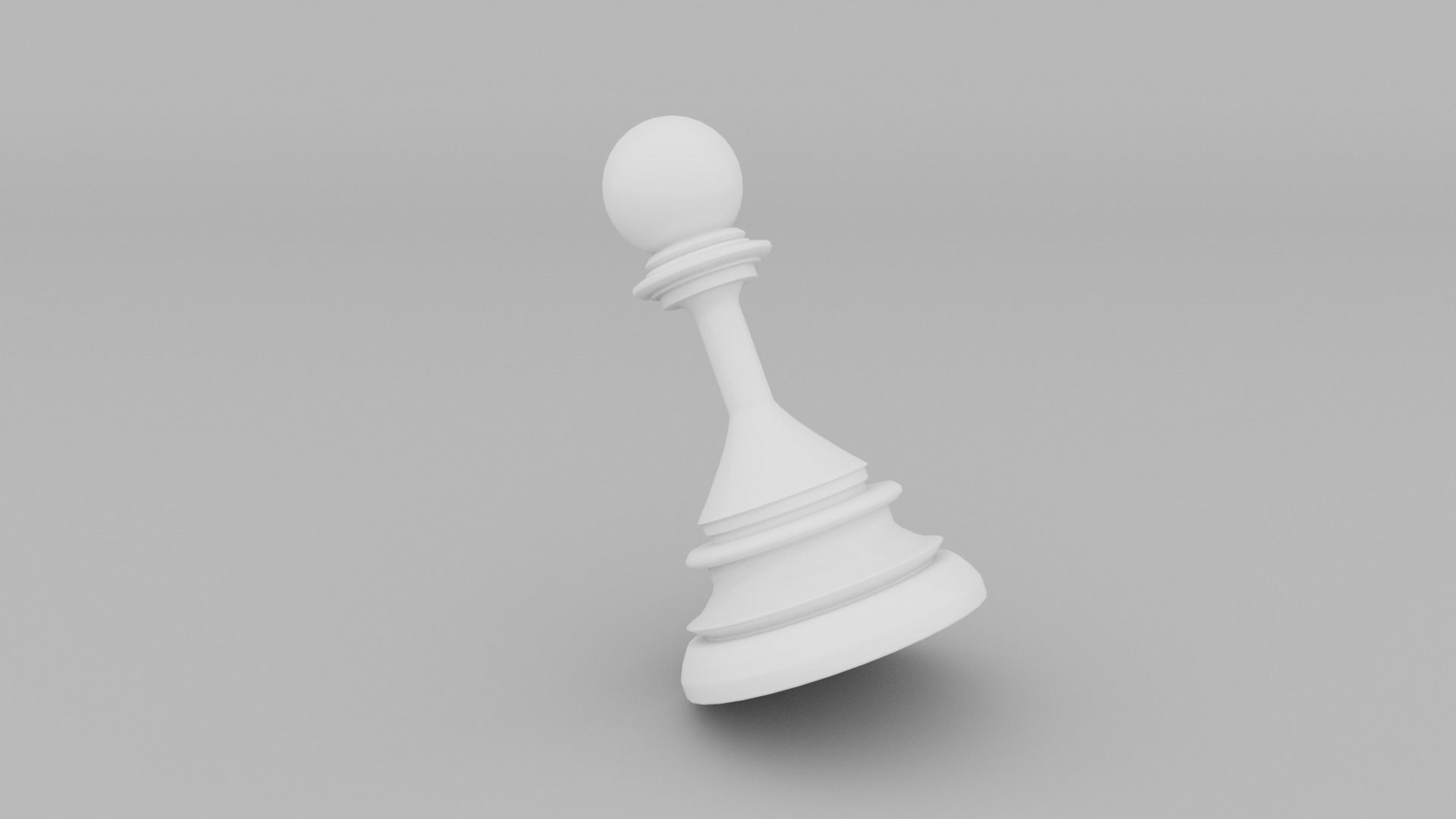 Chess Pawn Low-poly 3D model_2