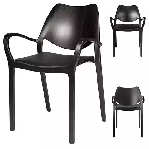 Mrf Black Wood Chair