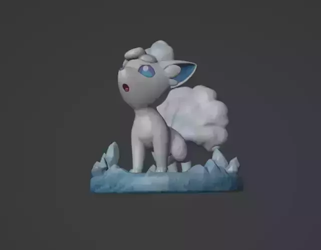 Alolan Vulpix pokemon 3D print model 3D print model