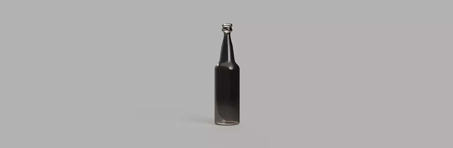Glass soda bottle 3D print model