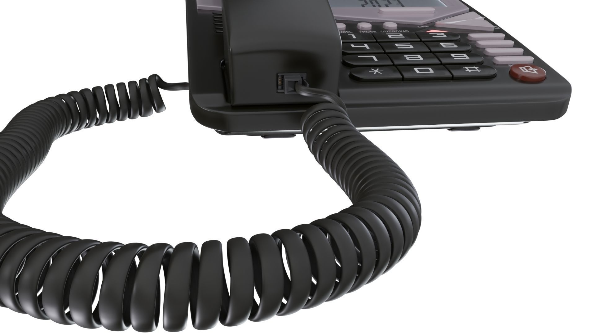 Telephone TEXET TX 244 3D model_6