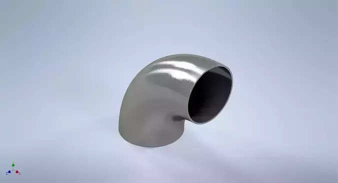 2 inches NPS BW 90 Degrees LR Elbows ASME-ANSI 3D print model