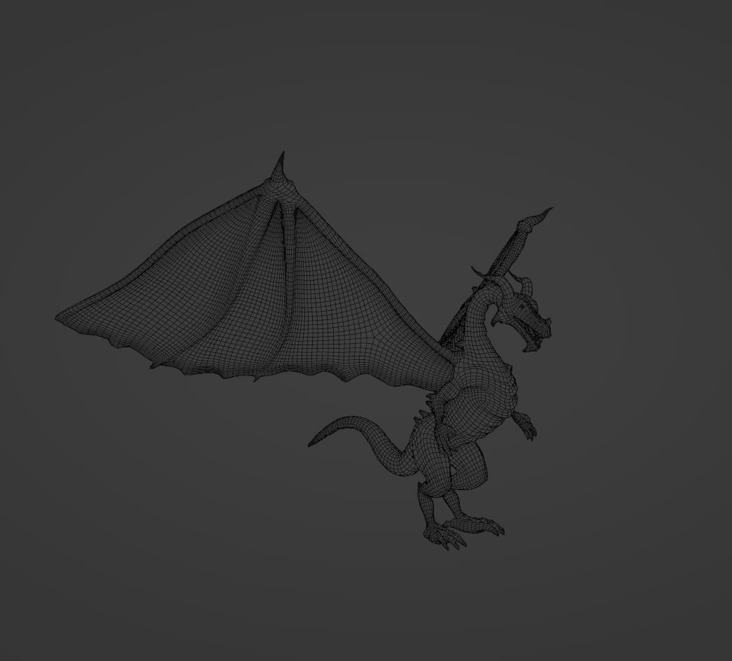 Dragon Game ready  Low-poly 3D model_5