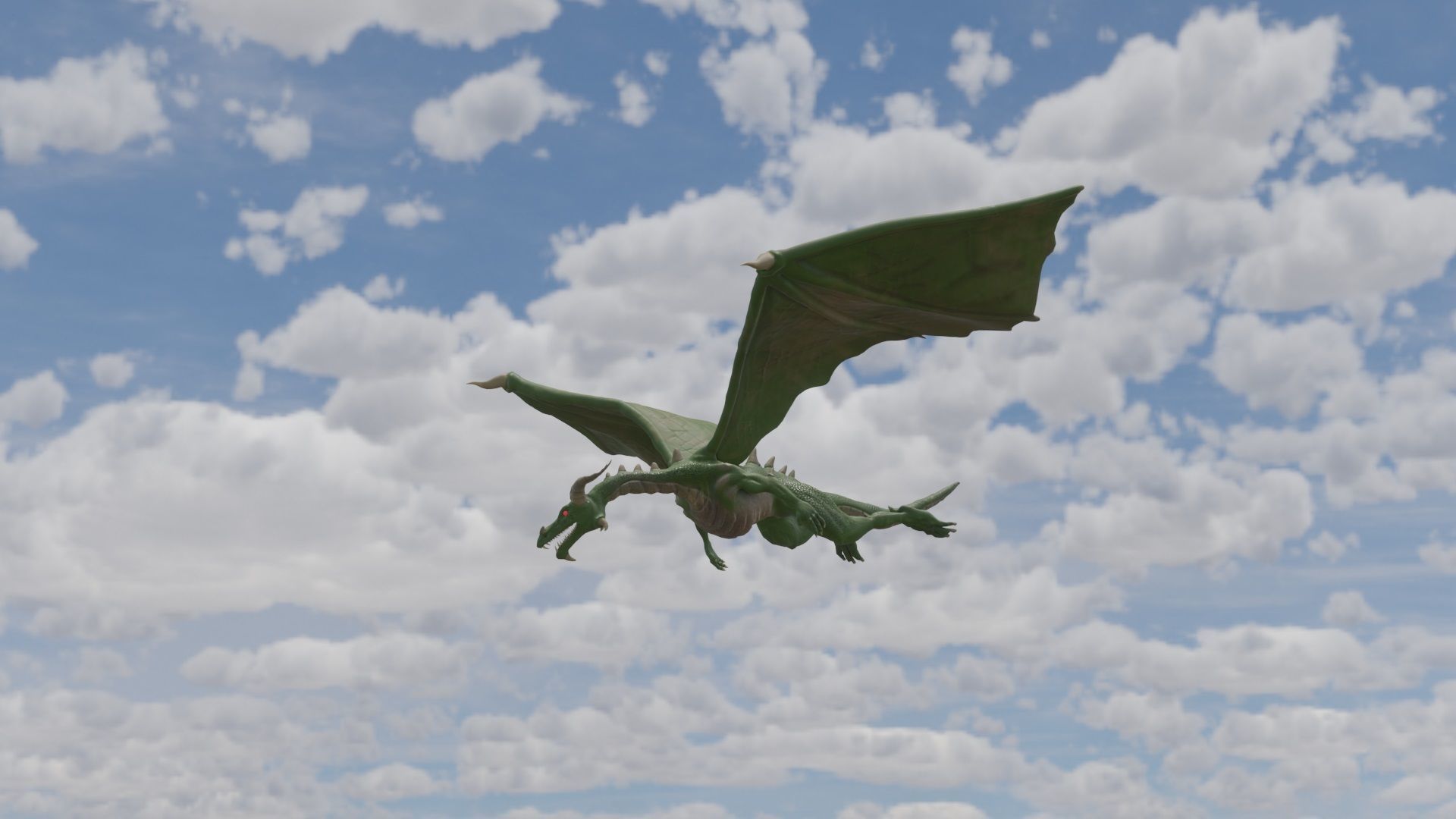 Dragon Game ready  Low-poly 3D model_4