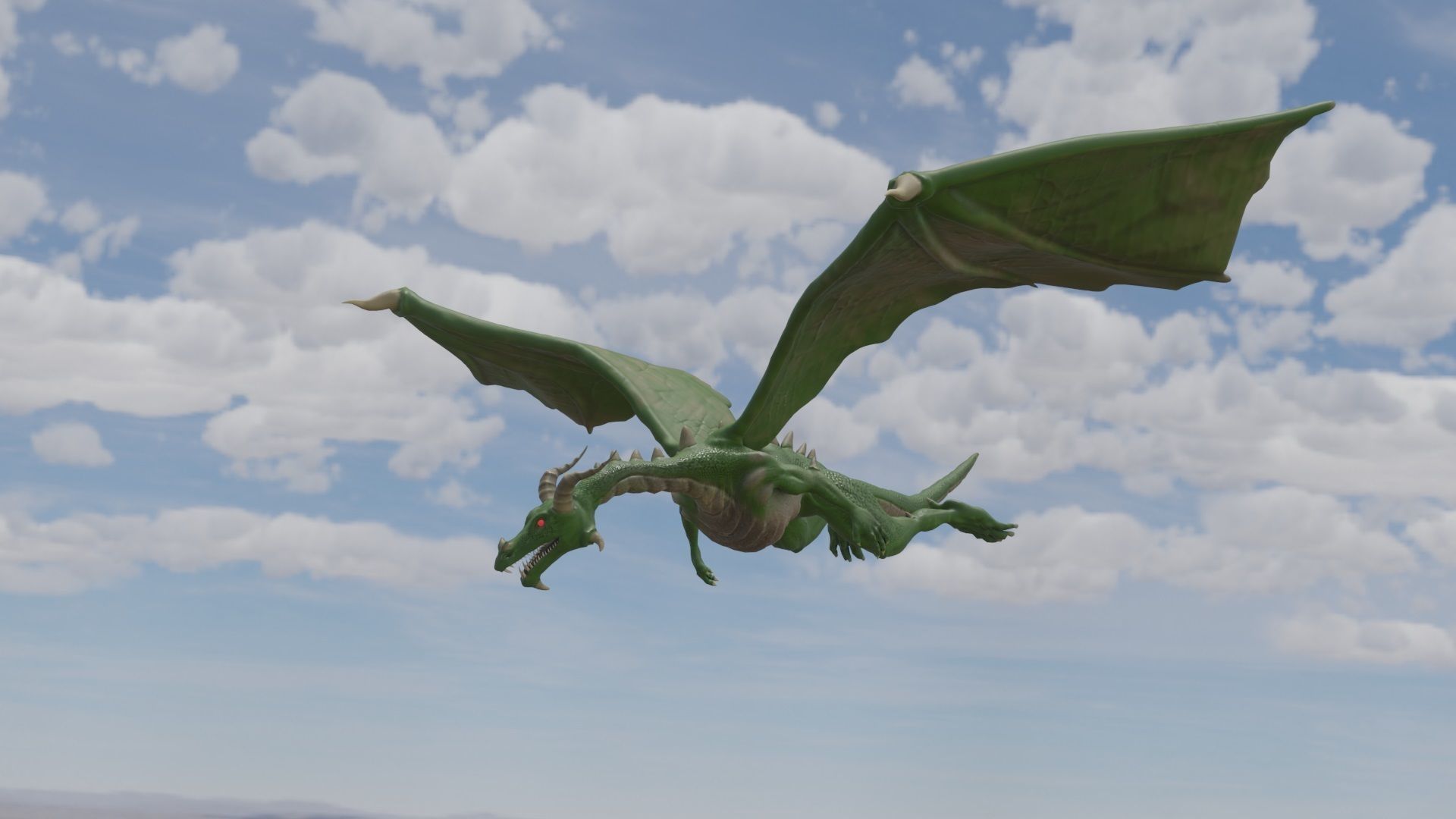 Dragon Game ready  Low-poly 3D model_2