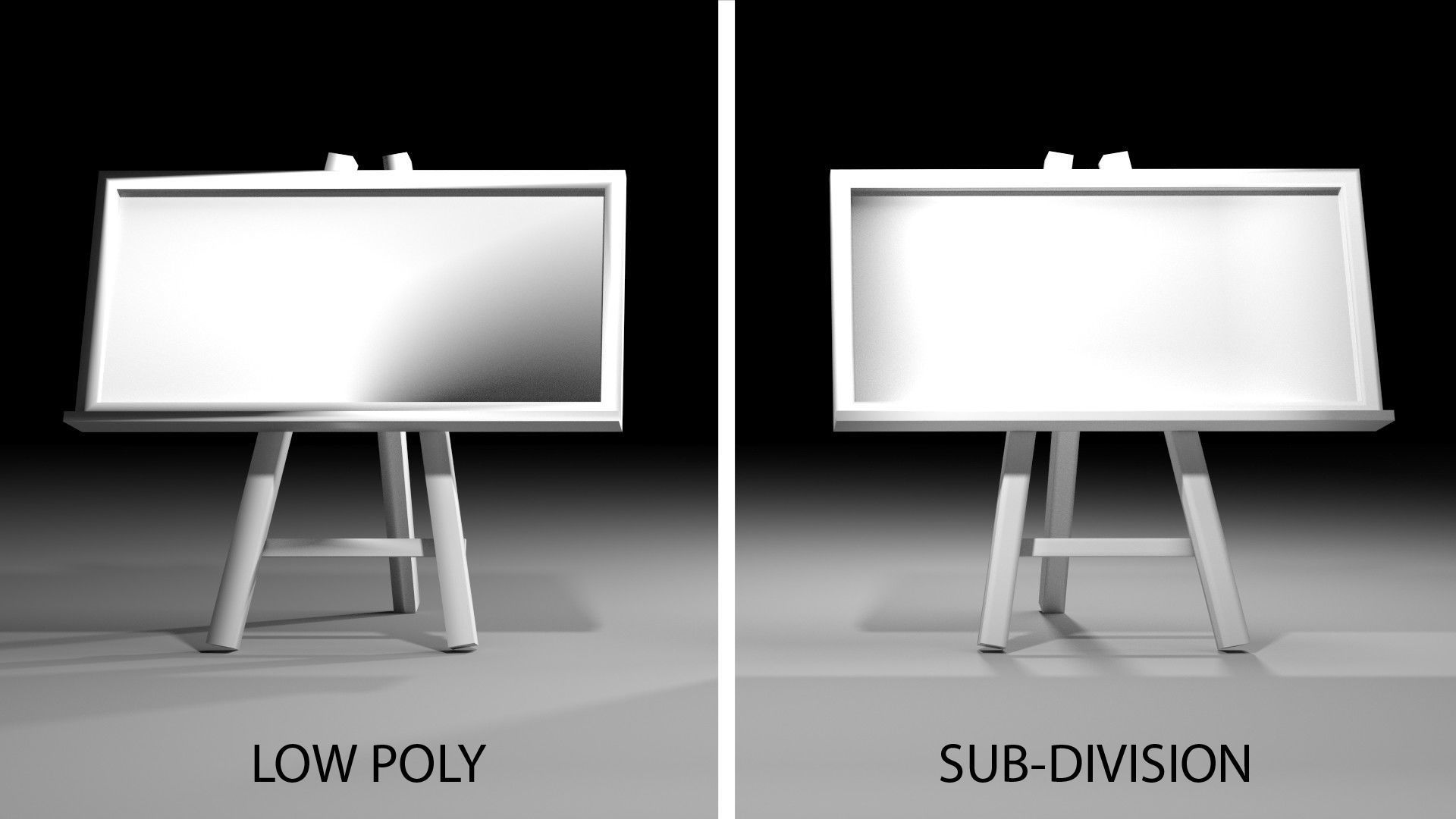 Blackboard Size 30X60 3D model_4
