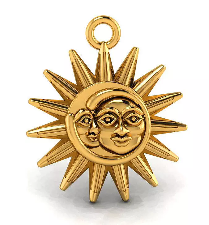 Surya Pendant 3D print model_0