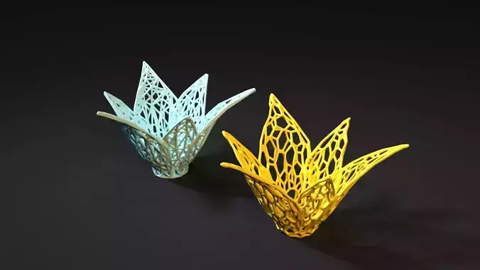 Vase lilies 3D print model