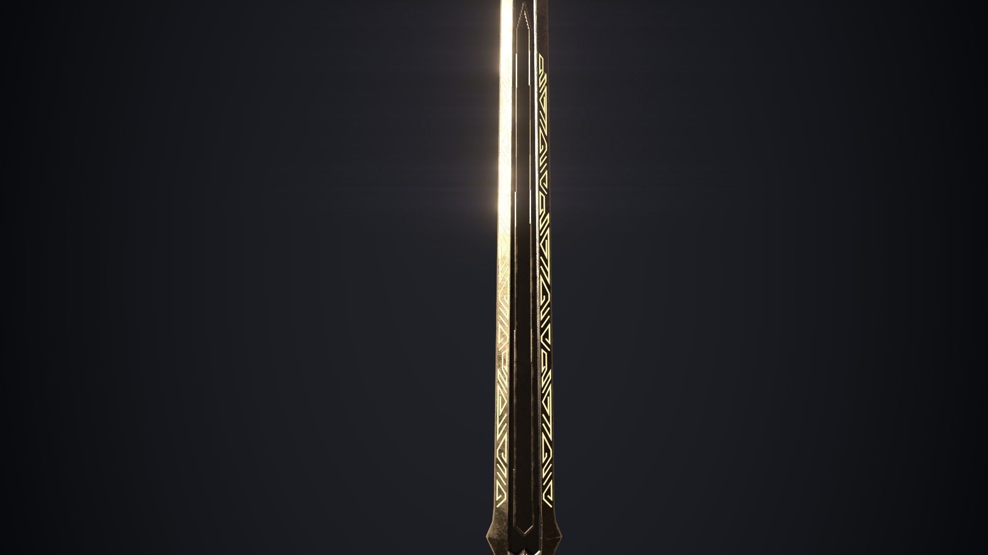 Dwarven Sword Low-poly 3D model_3