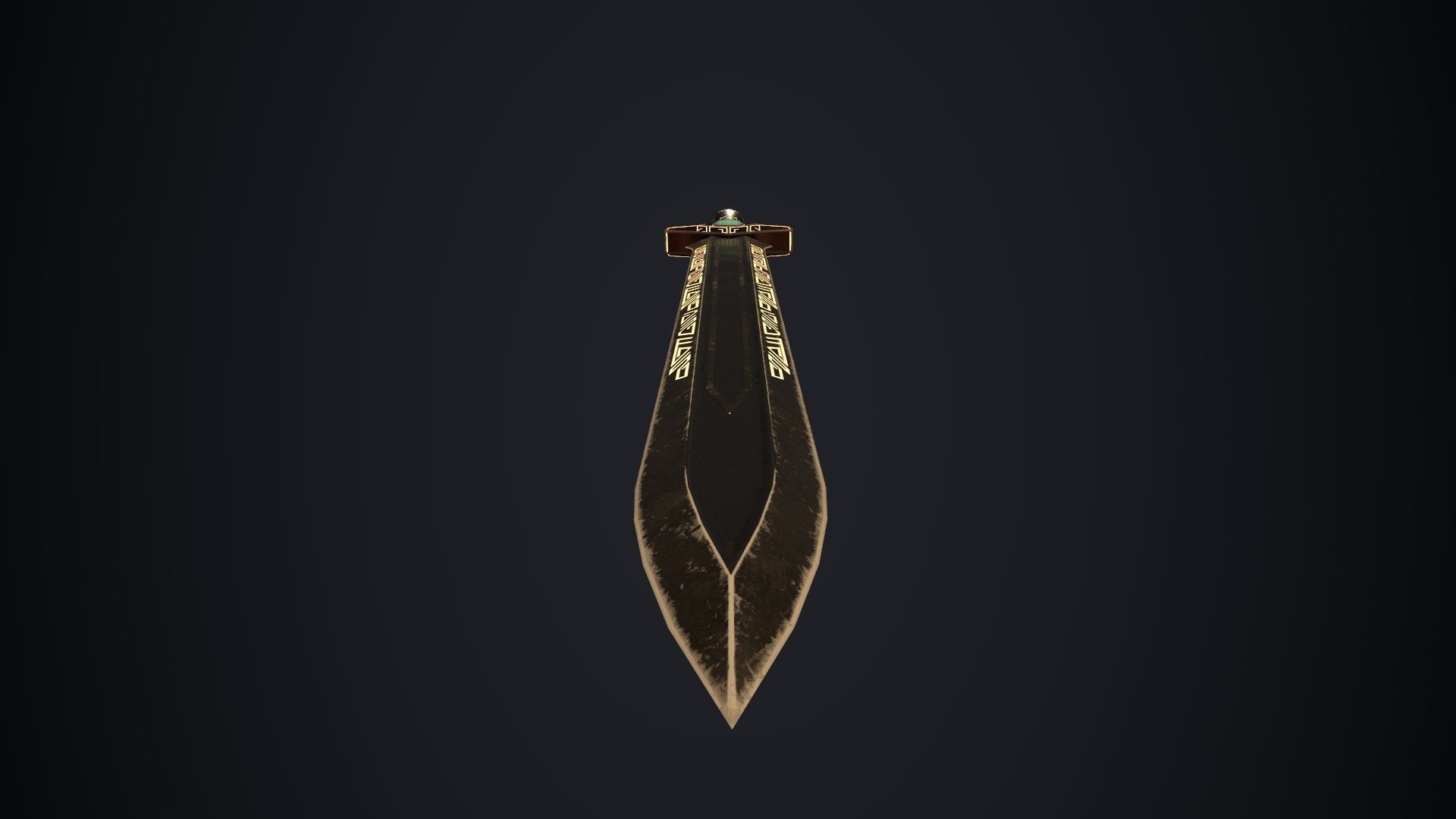 Dwarven Sword Low-poly 3D model_2