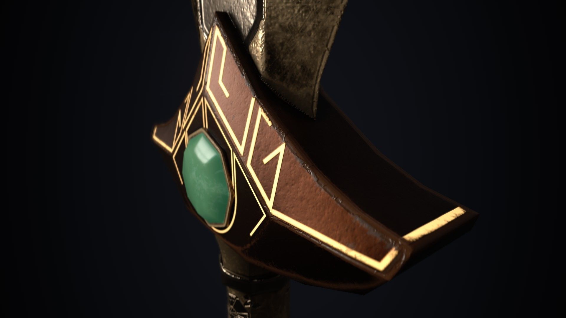 Dwarven Sword Low-poly 3D model_8